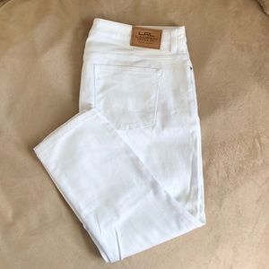 Ralph Lauren White Denim Cropped Jeans